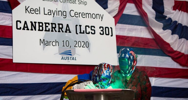 Austal-USA-Lays-Keel-of-Future-USS-Canberra-30th-Littoral-Combat-Ship-for-the-U.S.-Navy-770x410